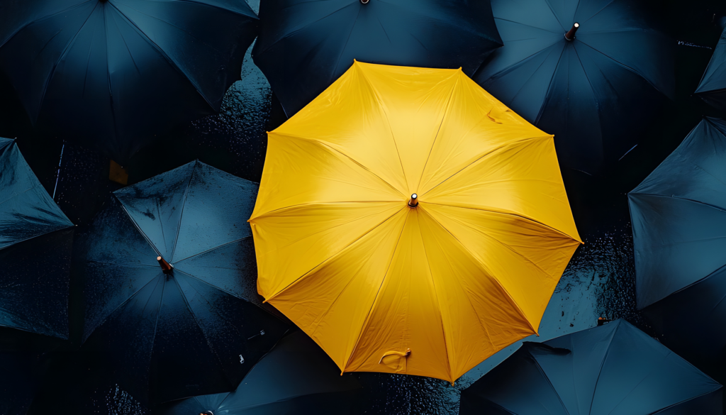 yellow umbrella